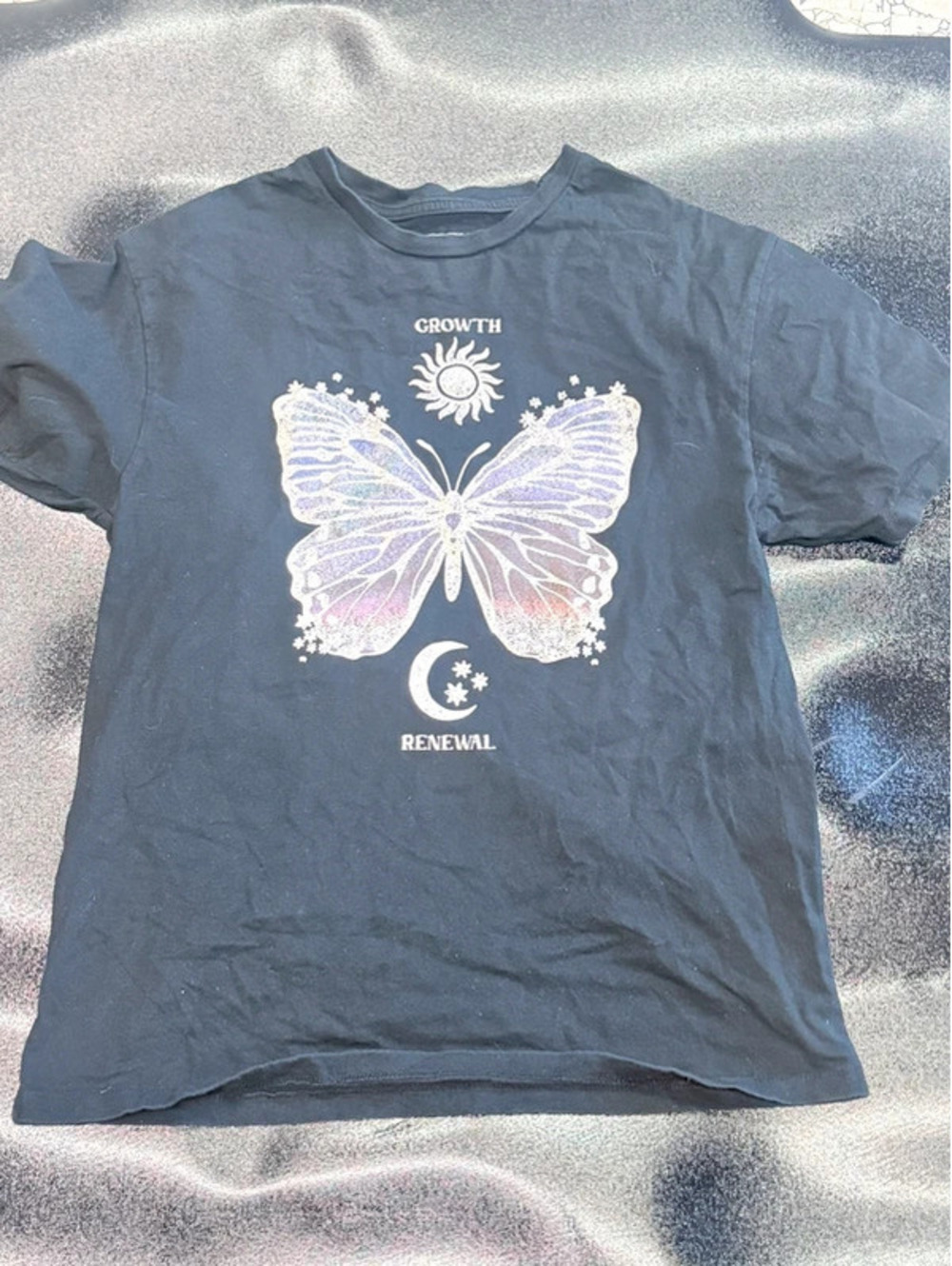 Mighty Fine Butterfly Growth Renewal Graphic T-Shirt XS/Small 1284